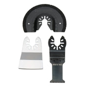 Photo of Craftsman oscillating tool blade set, SKU CMAO201, showing three blades on white background.