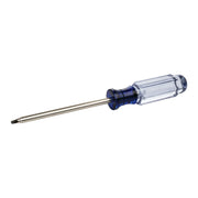Photo of Craftsman CMHT65033 Phillips screwdriver with blue translucent handle, angled on white background.