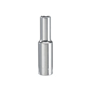 Photo of Craftsman CMMT23145 chrome deep socket, photographed upright on white background, tool accessory.